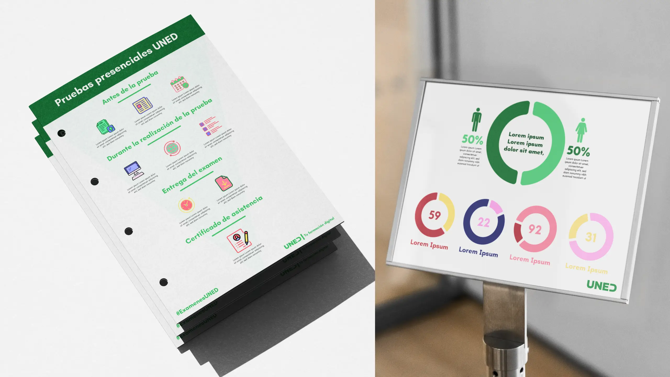 Presentación de gráficas e infografías de la nueva UNED